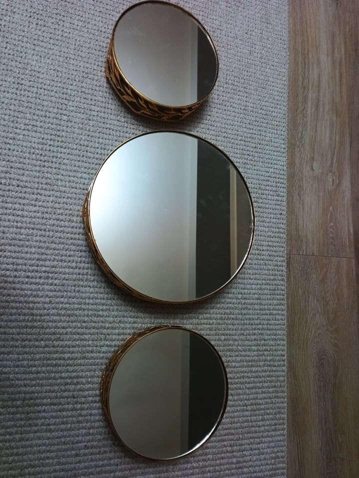 Altın Renkli Nakışlı Bohem Tepsiler - Görsel 3