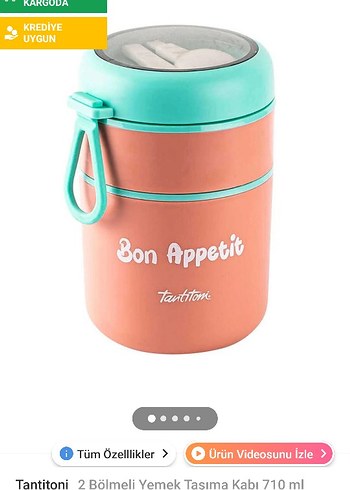 Pastel Pembe Çok Katlı Yemek Kabı Sıfır TEMİZ HİC KULLANİLMADİ - Görsel 3