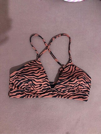 Penti zebra desen kahverengi bikini