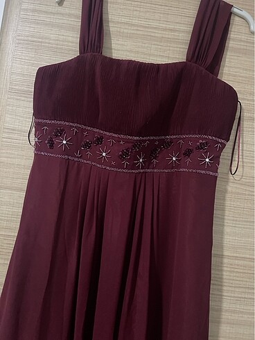 xl Beden bordo Renk Elbise