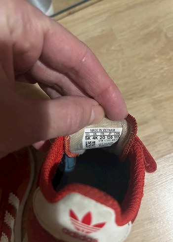 Kız Çocuk Kırmızı Cırt Cırtlı Spor Ayakkabı - Görsel 5