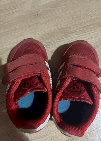 Kız Çocuk Kırmızı Cırt Cırtlı Spor Ayakkabı - Görsel 4