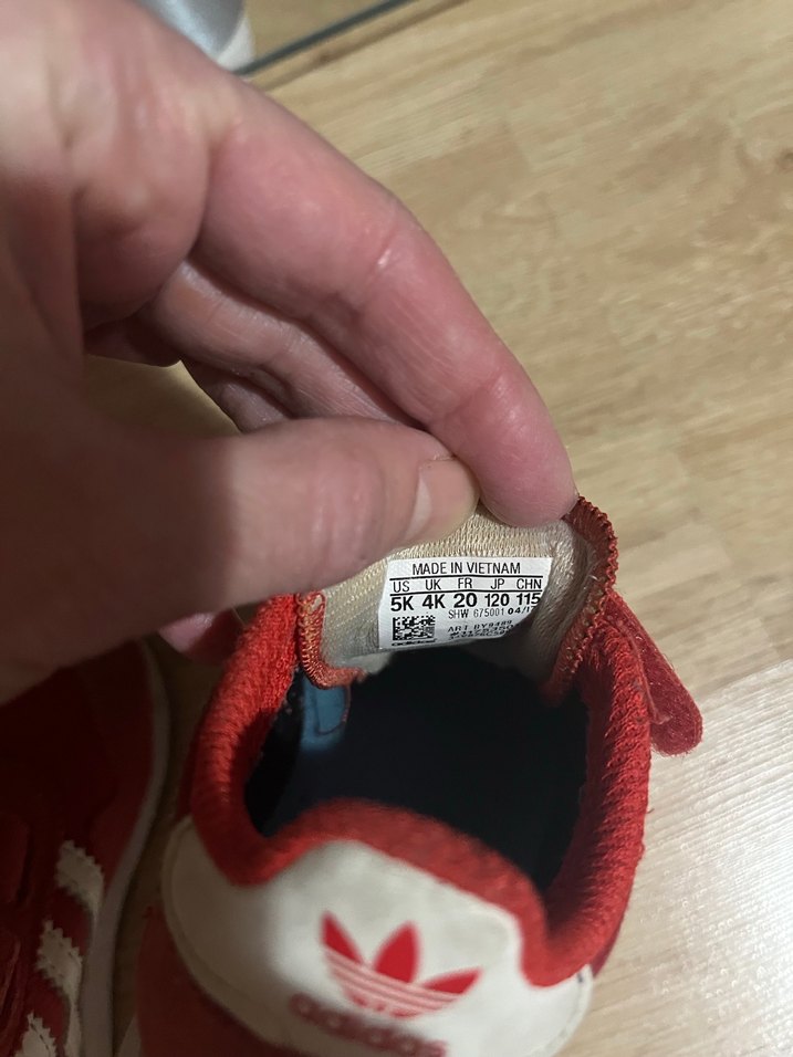 Kız Çocuk Kırmızı Cırt Cırtlı Spor Ayakkabı - Görsel 5