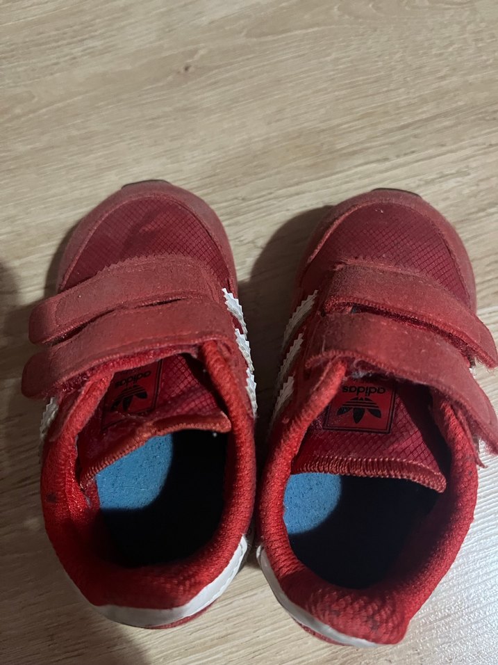 Kız Çocuk Kırmızı Cırt Cırtlı Spor Ayakkabı - Görsel 4