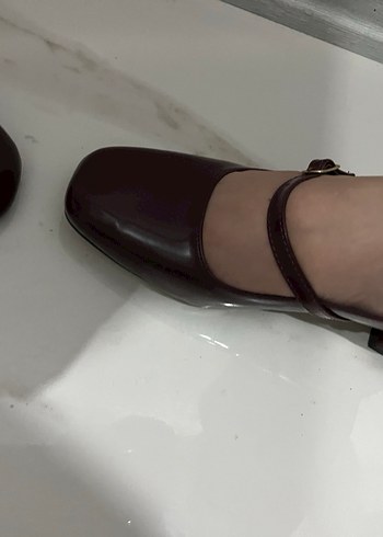 Bordo Stiletto Topuklu Kadın Sandalet - Görsel 3