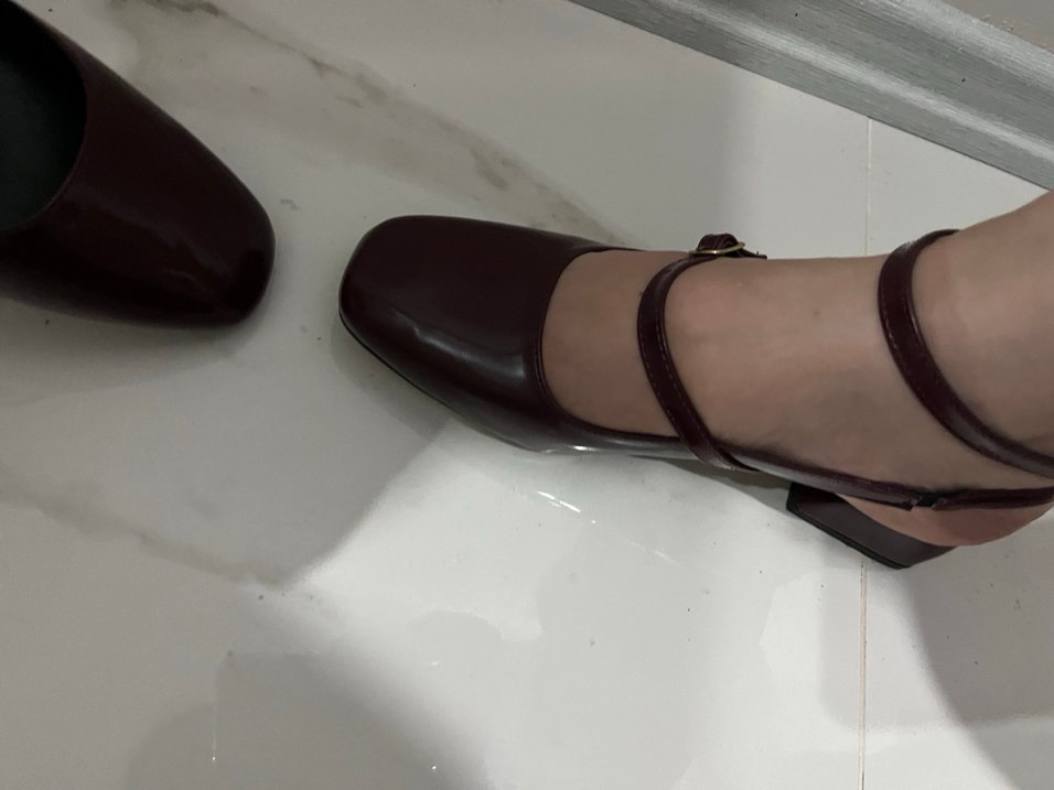 Bordo Stiletto Topuklu Kadın Sandalet - Görsel 3