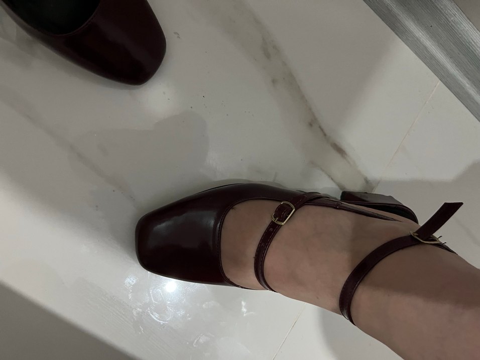 Bordo Stiletto Topuklu Kadın Sandalet - Görsel 4