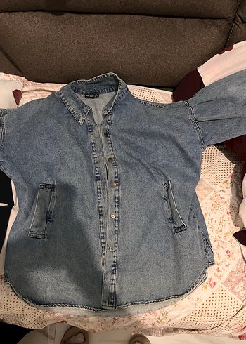 Diğer Acik Mavi Denim Gomlek