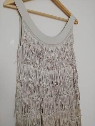 H&M marka püsküllü elbise 