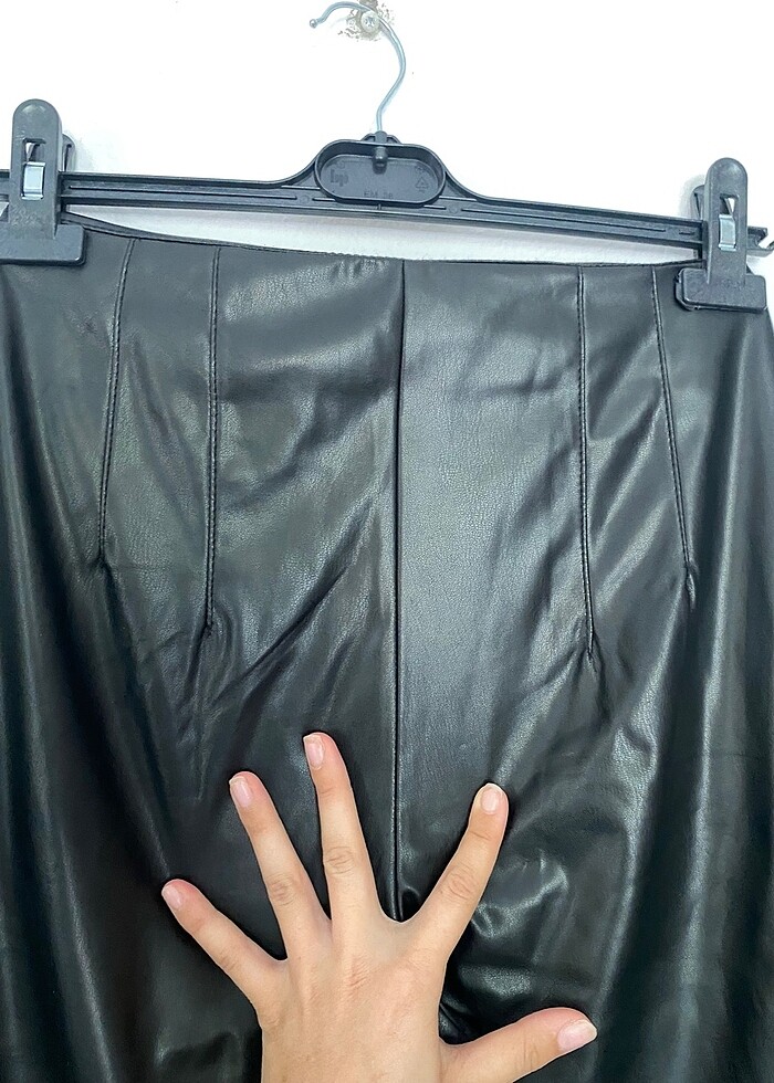 siyah deri pantolon - Görsel 4