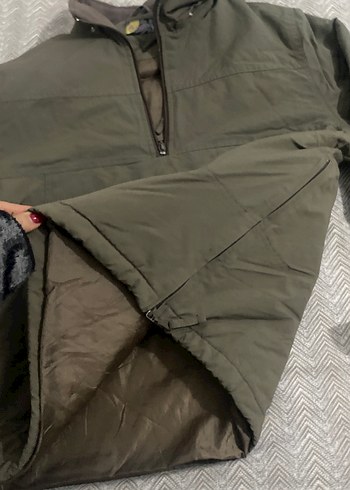 Gri Kapüşonsuz Streetwear Yağmurlukkanguru - Görsel 4