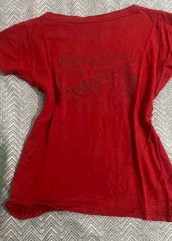 Kırmızı Kısa Kollu V Yaka Kadın Atlet - Görsel 3