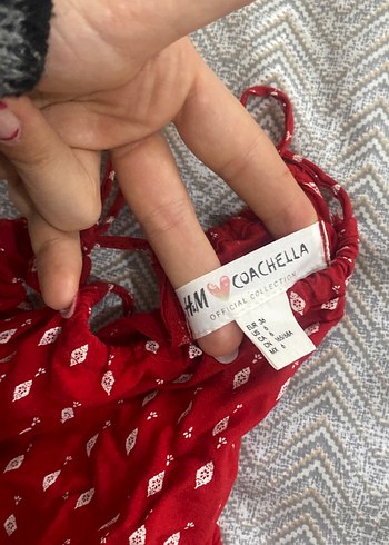 Kırmızı  Bohem Kısa Tulum - Görsel 4