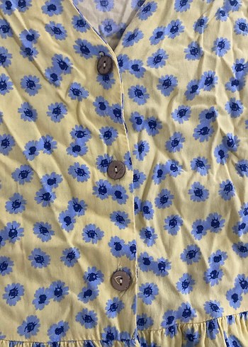 Sarı çiçekli elbise - Görsel 3