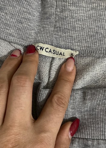 Gri Kadın Pamuklu Rahat Kesim Eşofman - Görsel 3