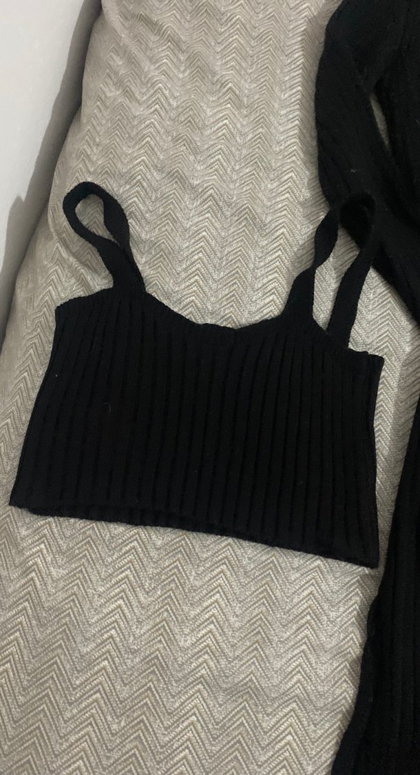 Siyah Uzun Triko takım - Görsel 2