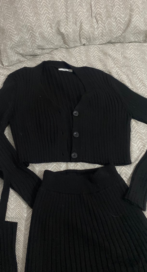 Siyah Uzun Triko takım - Görsel 3