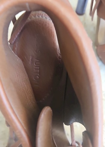 Bohem Tarzı Kahverengi Deri Platform Topuklu Sandalet - Görsel 8