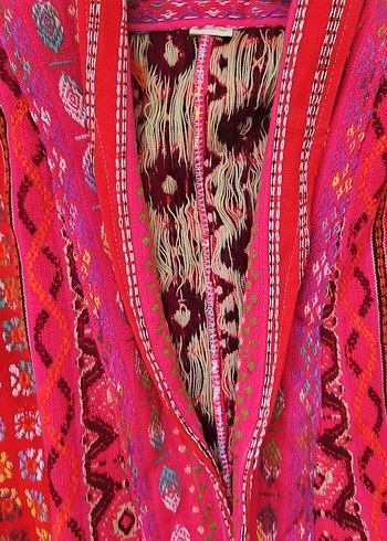 etnik renkli hırka - Görsel 6