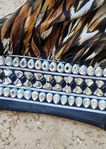 bolerolu  taşlı renkli mayokini - Görsel 9