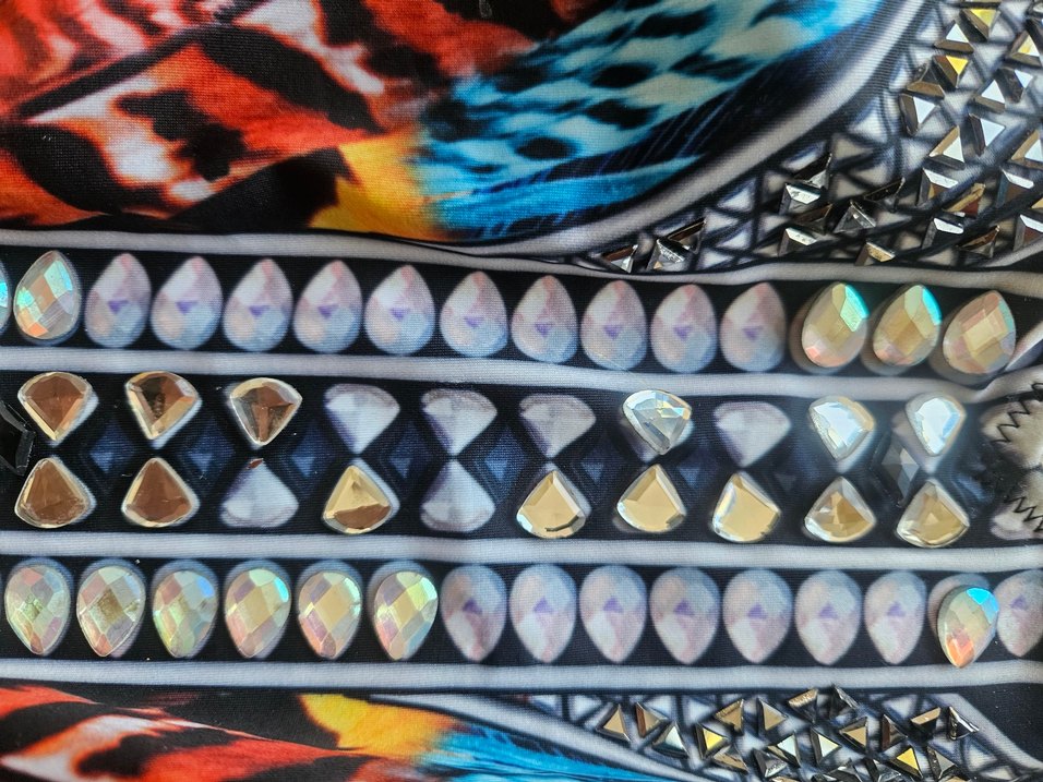 bolerolu  taşlı renkli mayokini - Görsel 5