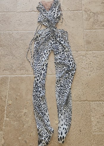 Kadın Yılan Desenli Uzun Tulum - Görsel 8