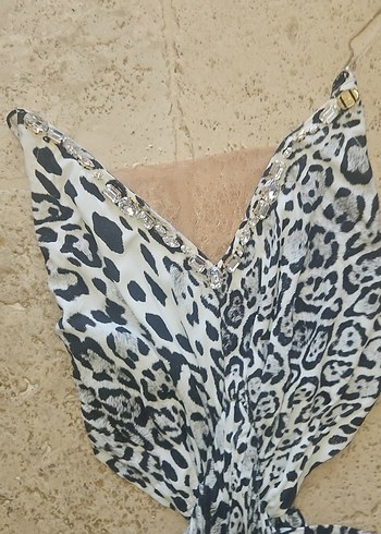 Kadın Yılan Desenli Uzun Tulum - Görsel 3