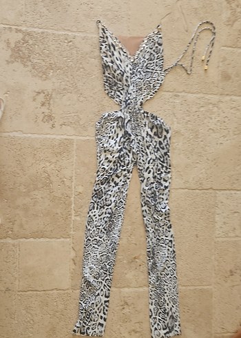 Kadın Yılan Desenli Uzun Tulum - Görsel 4