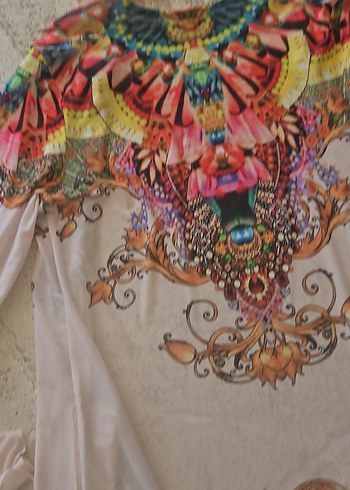 Uzun Kol Desenli Bohem Kimono - Görsel 13