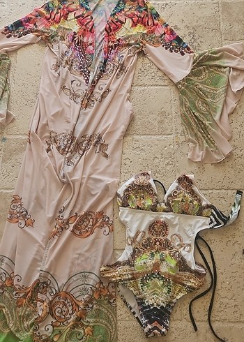 Uzun Kol Desenli Bohem Kimono - Görsel 2