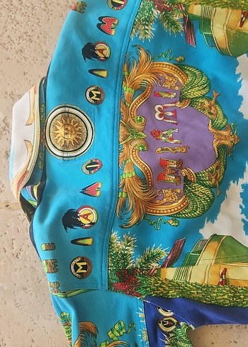 Renkli Baskılı Bohem unisex jean mont (oversize) - Görsel 12