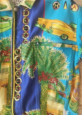 Renkli Baskılı Bohem unisex jean mont (oversize) - Görsel 6