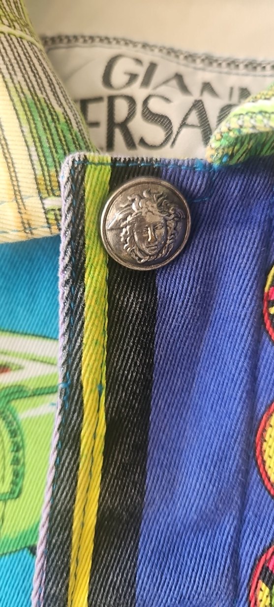 Renkli Baskılı Bohem unisex jean mont (oversize) - Görsel 5