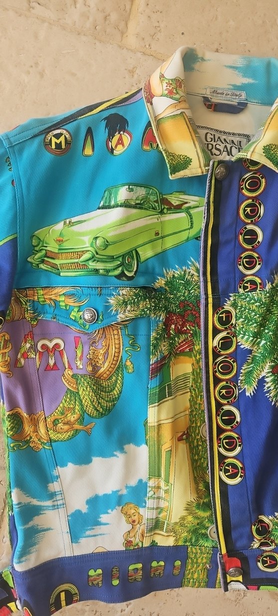 Renkli Baskılı Bohem unisex jean mont (oversize) - Görsel 2