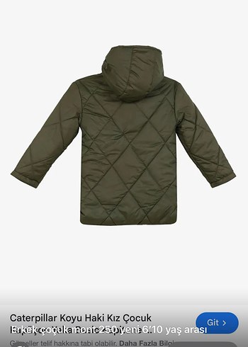 Koyu haki kapüşonlu erkek çocuk mont yeni - Görsel 2