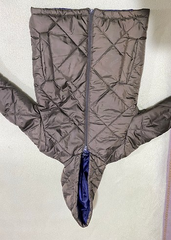 Koyu haki kapüşonlu erkek çocuk mont yeni - Görsel 3