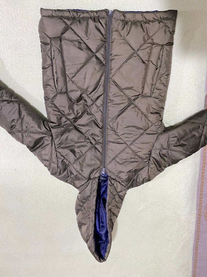 Koyu haki kapüşonlu erkek çocuk mont yeni - Görsel 3