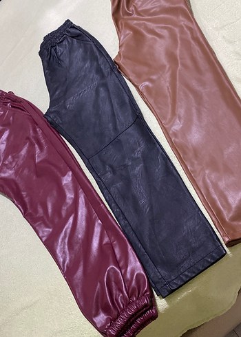 3 adet deri pantolon sıfır - Görsel 4