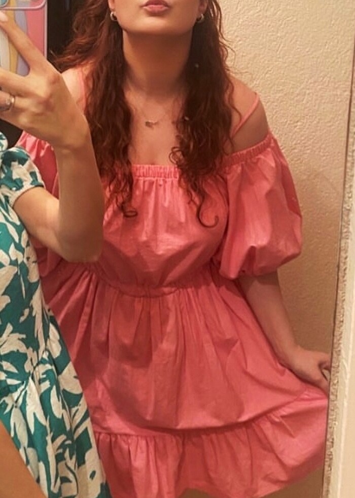 Pembe elbise - Görsel 4