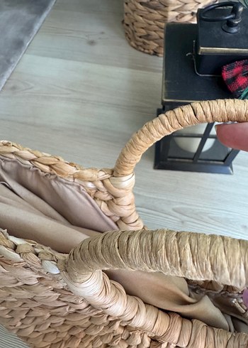  Beden camel Renk Bohem Örgü Hasır Kadın Çanta