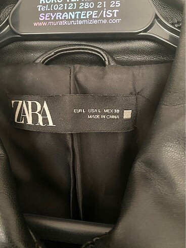 Zara Zara Siyah Deri Ceket