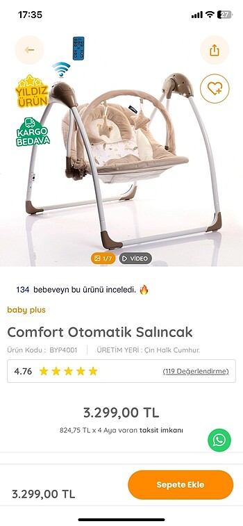 Anakucağı salıncak