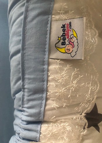 Babynest - Mavi ve Gri Desenli Bebek Uyku Seti - Görsel 10