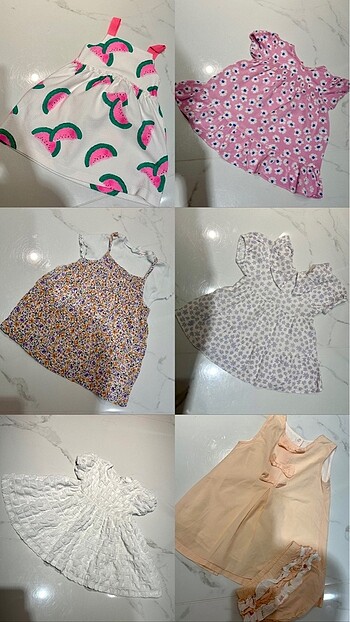 12-18 Ay Beden çeşitli Renk Zara karpuz desenli elbise 12-18 ay