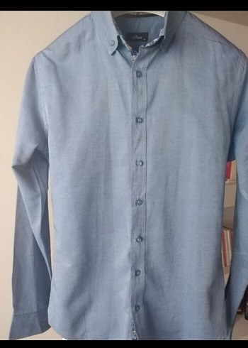 Diğer Mavi Denim Erkek Gömlek Uzun Kollu Regular Fit