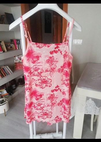 Pembe Dantel Detaylı Bohem Mini Askılı Üst - Görsel 6