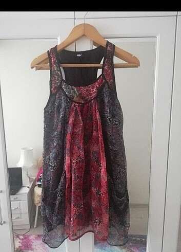 Cep detaylı efil efil pareo elbise - Görsel 2