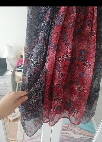 Cep detaylı efil efil pareo elbise - Görsel 4