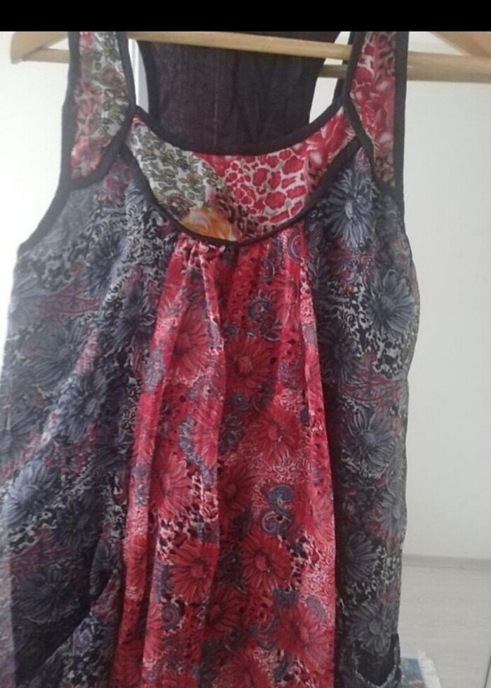 Cep detaylı efil efil pareo elbise - Görsel 3