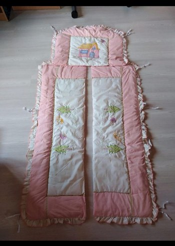 Nakışlı Pembe Pastel Bebek Uyku Seti 5 parça - Görsel 6